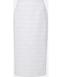 Alessandra Rich - Sequined Tweed Midi Skirt - Lyst