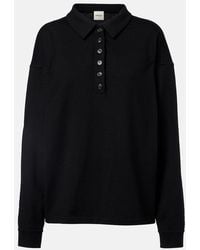 KHAITE - Faithful Silk Jersey Polo Sweater - Lyst