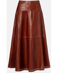 Ulla Johnson - Falda Midi Aninda De Piel - Lyst