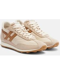 Hogan - H699 Suede-Trimmed Canvas Sneakers - Lyst