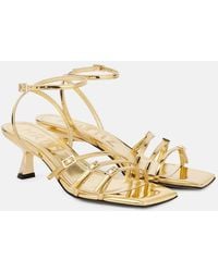 Souliers Martinez - Teresa 80 Metallic Leather Sandals - Lyst