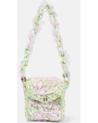 SUSAN FANG - Schultertasche Mini Crochet Aus Tuell - Lyst