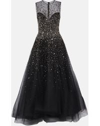 Monique Lhuillier - Embellished Tulle Gown - Lyst