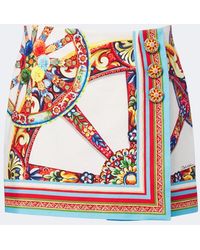 Dolce & Gabbana - Carretto Cotton Miniskirt - Lyst