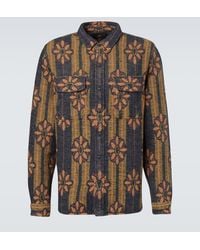 RRL - Floral Striped Cotton Jacquard Shirt - Lyst
