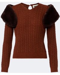 ShuShu/Tong - Cable-Knit Wool-Blend Sweater - Lyst