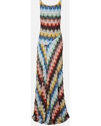 Missoni - Open-Back Lame Maxi Dress - Lyst