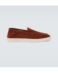 Giorgio Armani - Slip-Ons Aus Veloursleder - Lyst