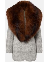 JACQUES WEI - Shearling-Trimmed Cotton Coat - Lyst