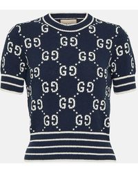 Gucci - GG Cotton Jacquard Top - Lyst
