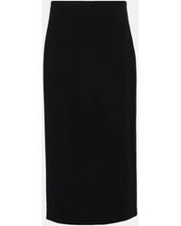 The Row - Matias Wool-Blend Midi Skirt - Lyst