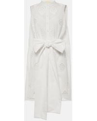 Erdem - Embroidered Cotton-Blend Minidress - Lyst