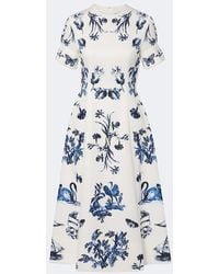 Erdem - Floral Cotton-Blend Faille Midi Dress - Lyst