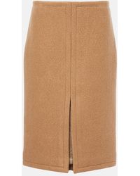 Dries Van Noten - Wool Midi Skirt - Lyst