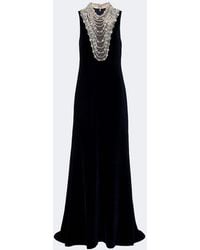 Costarellos - Crystal-Embellished Velvet Gown - Lyst