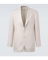 Brunello Cucinelli - Single-Breasted Linen Blazer - Lyst