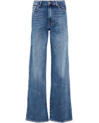 7 For All Mankind Lotta High-rise Wide-leg Jeans - Blue