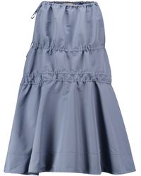 Brock Collection Susanna Ruched Midi Skirt - Blue