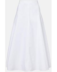 Jacquemus - Triangle Cotton Poplin Midi Skirt - Lyst