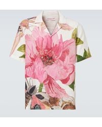 Orlebar Brown - Chemise Maitan En Lin A Fleurs - Lyst