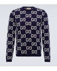Gucci - Pullover Aus GG Wolljacquard - Lyst