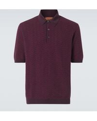 Missoni - Zigzag Wool-Blend Polo Shirt - Lyst