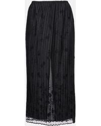 TOTEME - Embroidered Plisse Tulle Midi Skirt - Lyst