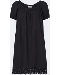 Faithfull the Brand - Conca Lace-Trimmed Cotton Minidress - Lyst