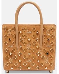 Christian Louboutin - Paloma Studded Suede Tote Bag - Lyst
