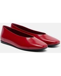 Prada - Leather Ballet Flats - Lyst