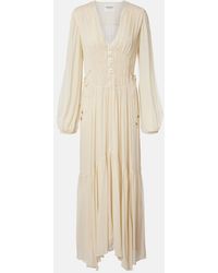 Isabel Marant - Briane Gathered Muslin Maxi Dress - Lyst