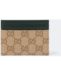 Gucci - Essence Classic Gg Canvas Card Holder - Lyst