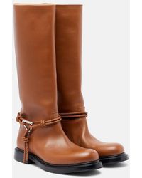Bottega Veneta - James Leather Knee-High Boots - Lyst