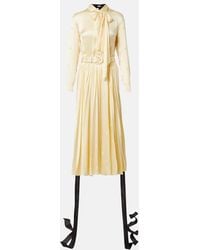 Balenciaga - Bow-Detail Silk Satin Midi Dress - Lyst