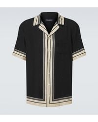 Dolce & Gabbana - Striped Silk Bowling Shirt - Lyst
