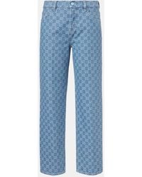 Gucci - Gg Jacquard Straight Jeans - Lyst