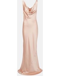 Norma Kamali - Draped Satin Gown - Lyst
