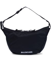 Balenciaga Wheel Sling Logo-embroidered Nylon Shoulder Bag in 