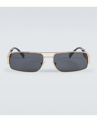 Versace - Greca Rectangular Sunglasses - Lyst