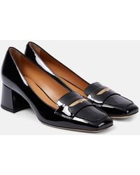 Tod's - 50 Patent Leather Loafer Pumps - Lyst