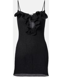 Magda Butrym - Ruffled Sheer Minidress - Lyst