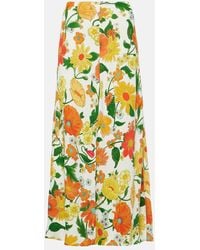 Stella McCartney - Floral Cady Maxi Skirt - Lyst