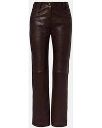Magda Butrym - Leather Straight Pants - Lyst