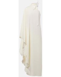 ‎Taller Marmo - Bolkan Garden Feather-Trimmed Maxi Dress - Lyst