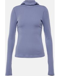 Alo Yoga - Alosoft Frontrunner Ribbed-knit Top - Lyst