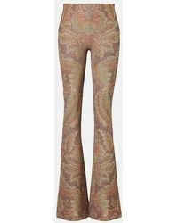 Etro - Printed Jersey Flared Pants - Lyst