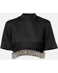 Jonathan Simkhai - Jalen Embellished Cropped Top - Lyst