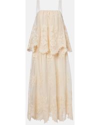 Zimmermann - Hypnotic Floral Lace Midi Dress - Lyst