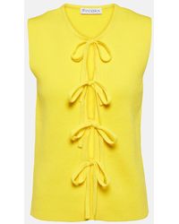 JW Anderson - Tank top in misto cotone a coste - Lyst