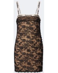 Saint Laurent - Lace Minidress - Lyst